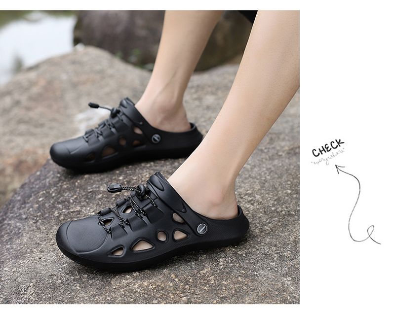 2023 new lace-up EVA outdoor hole soft trend summer beach shoes spot wholesale a generation of hair_voghion.com