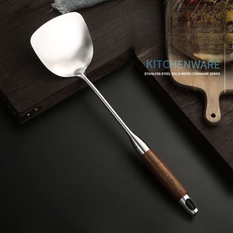 316 Stainless Steel Thickened Spatula Supplies Household Stir Fry Soup Leaking Spoons, Kitchen Utensils Complete Set_voghion.com
