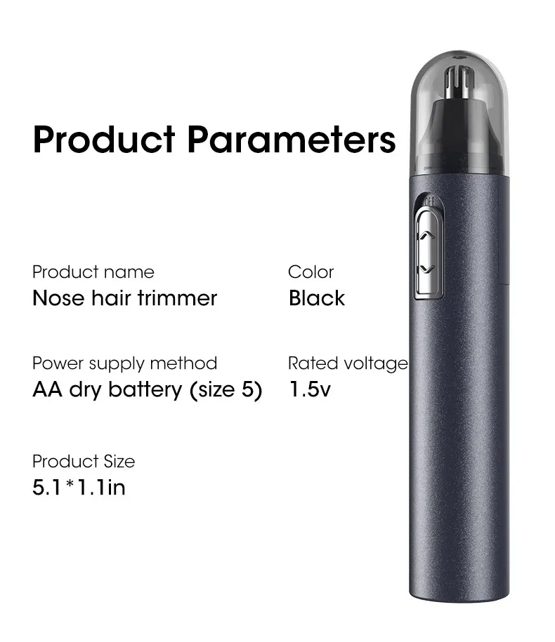 Metal Nose Trimmer - Battery Operated_voghion.com
