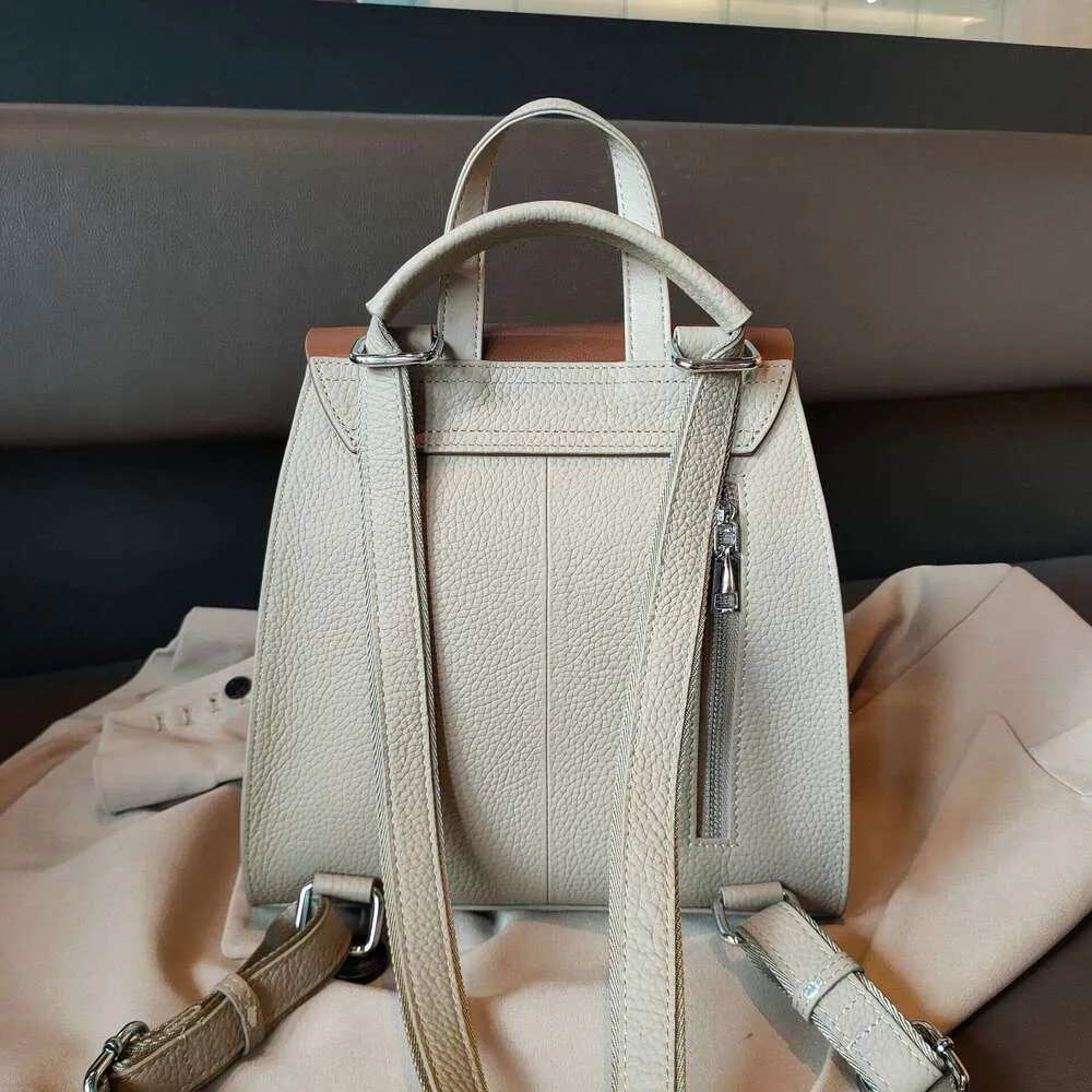Sac à dos en cuir de vache pour femme, sac à bandoulière de style coréen avec bouton de couleur, sac de loisirs pour collège de haute qualité_voghion.com