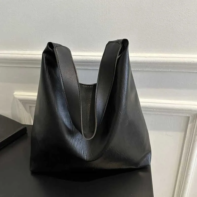 Design classico, alla moda, senso coreano e grande capacità, morbida pelle, tracolla da pendolare sotto le ascelle per ufficio_voghion.com