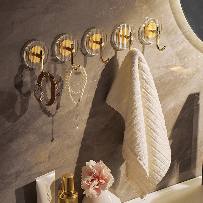 Luxusní nástěnný háček, silný lepicí ručník, bez děrování, závěsný nástěnný věšák na kabáty, držák na klíče od dveří_voghion.com