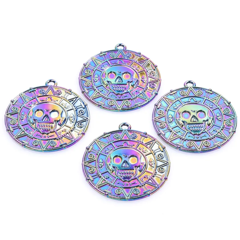 Colliers pendentifs Vintage Gear Steampunk Charms Wicca Triple Déesse Lune Étoile Crâne Fit Bracelet Fabrication de bijoux en vrac_voghion.com