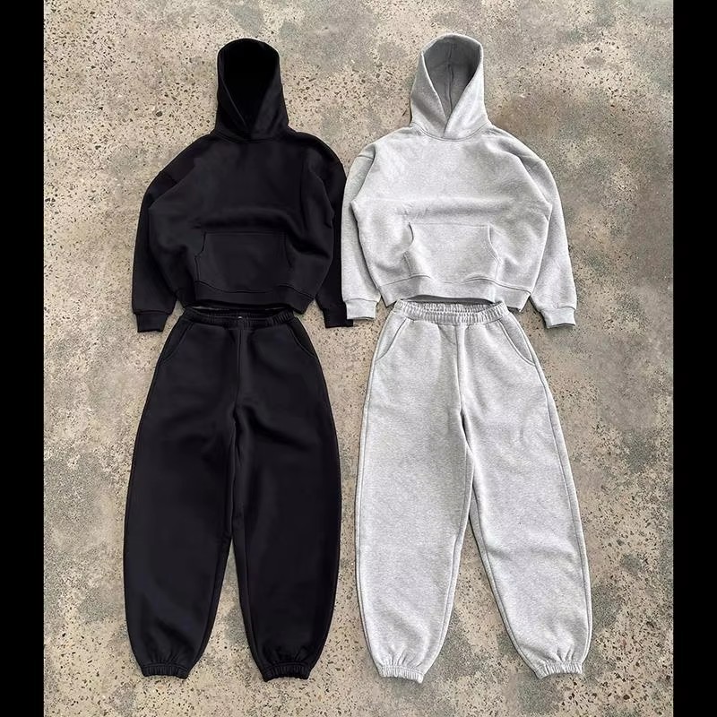 Cross Border New Hooded Casual Comfortable Street Style All Match Unisex American Sweatshirt Leggings Suit In Stock
