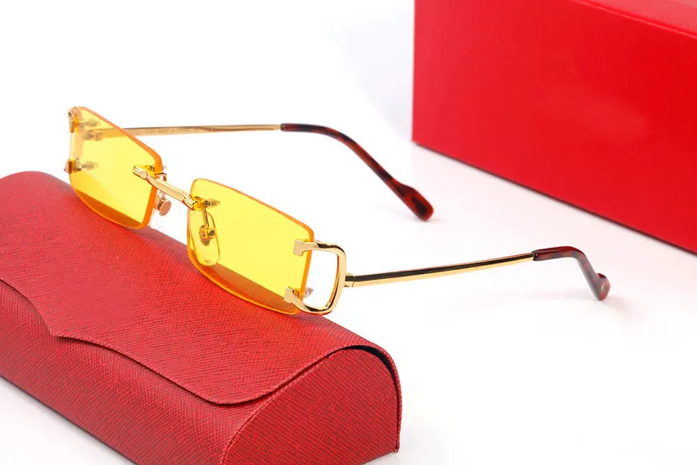 Accessoires simples haut de gamme pour femmes et hommes, montures anti-rayures en métal sans monture, résistantes aux radiations, de haute qualité_voghion.com