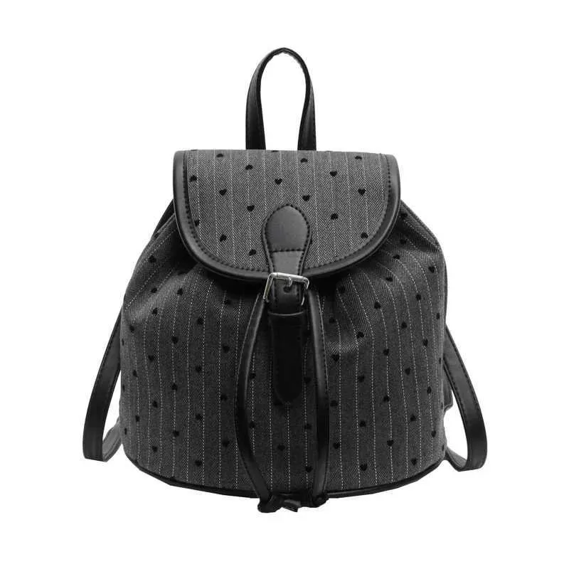 Ny Mode Retro Oxford Ryggsäck Dam Mini Rutig Rosett Hjärtbroderi Ryggsäckar Y2K Söt Mångsidig Liten Dragkedja_voghion.com