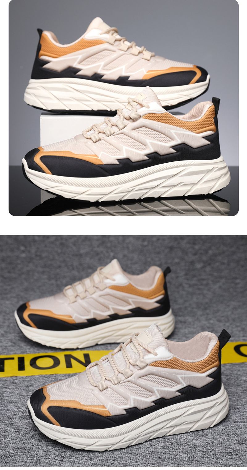 Frühling Neue 2024 Outdoor Bergsteigen Herren Freizeit Sport Leichte Laufschuhe Atmungsaktiv Dicke Sohle Papa Schuhe_voghion.com