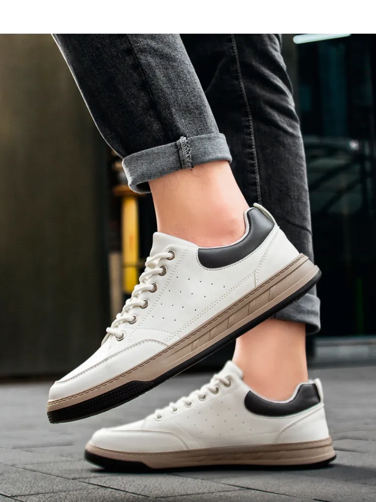 2022 Nuova moda uomo coreano tinta unita casual scarpe con lacci uomo traspirante tela ghiaccio seta panno uomo camminare_voghion.com