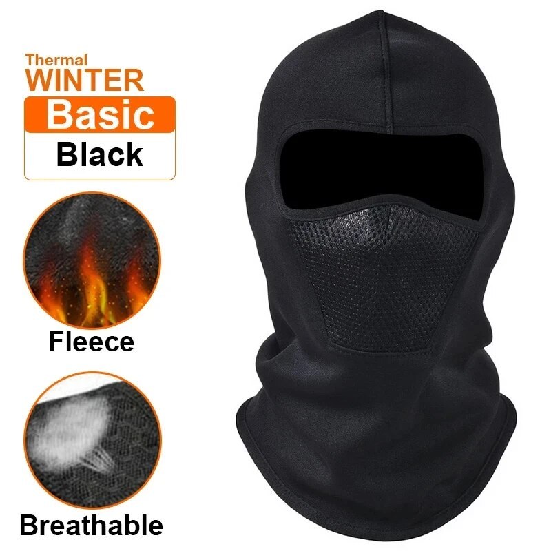 Cagoule thermique d'hiver pour cyclisme, masque intégral pour sports de plein air, moto, ski, pêche, chasse, écharpe polaire, casquette, bandana