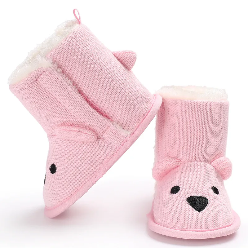 Infant Winter Baby Toddler Newborn Cute Cartoon Bear Shoes Cutefeet Girls Boys Little Kid First Walkers Snow Boots_desvips.com