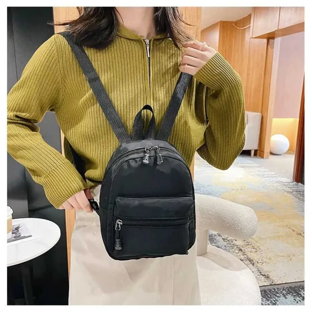 1ks mini dámské batohy trendy nylonová dámská taška malé školní tašky bílý batoh pro dospívající dívky módní ležérní_voghion.com