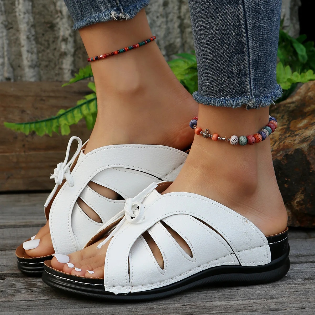 Sandales à talons bas pour femmes, pantoufles élégantes, chaussures à talons, tendance, nouvelle collection été 2024_voghion.com