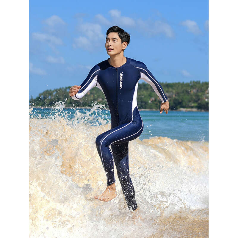 Men's One-piece Sun Protection Swimsuit, Quick Drying Diving Jellyfish Suit, Women's Long Sleeved Plus Size Children's_voghion.com