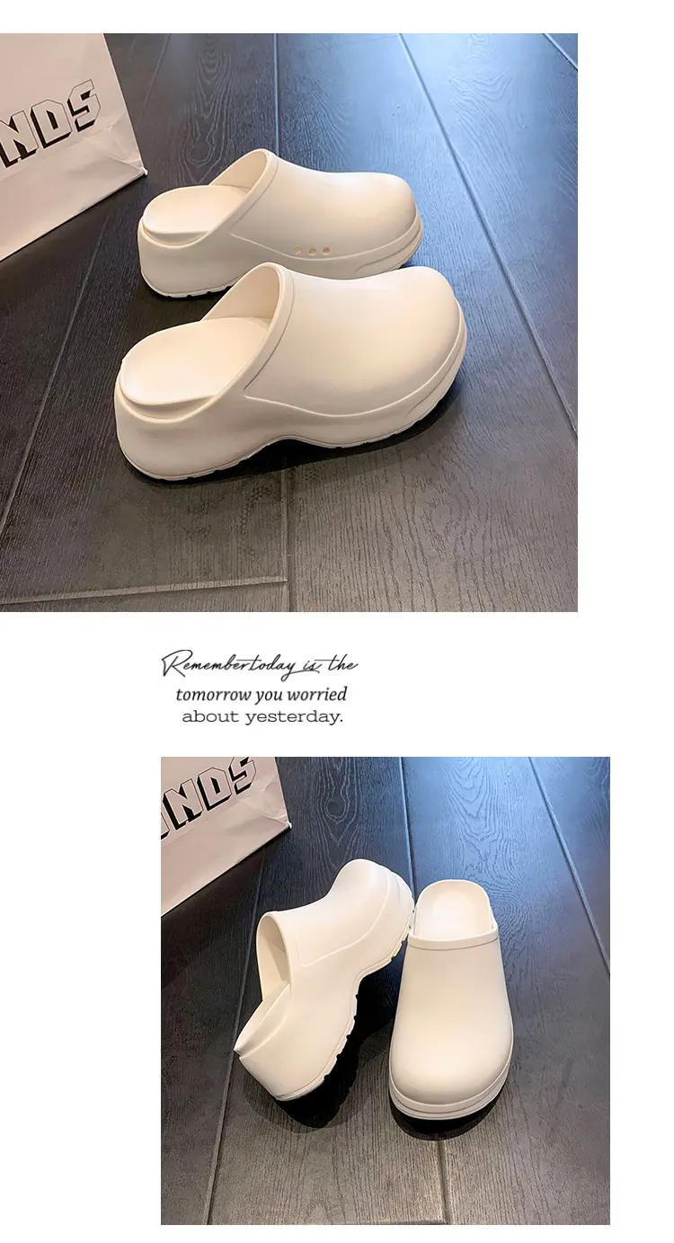 Women's Double Layer Thick Soled Mules Arch Support Slippers_voghion.com