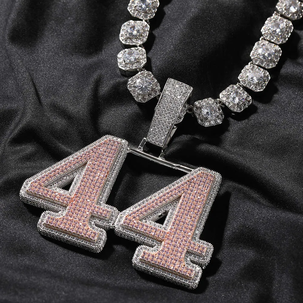 Collana Hip Hop fai da te con ciondolo a lettera numerica in diamanti, collana classica GRA moissanite, diamante, oro, argento sterling_voghion.com
