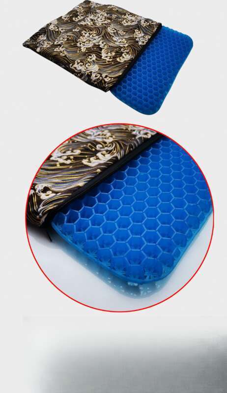 JDM China-Chic Car Ice Silk Letní Celoroční Gelový Silikonový Prodyšný Ventilační Chladivý Polštář Sedáku_voghion.com
