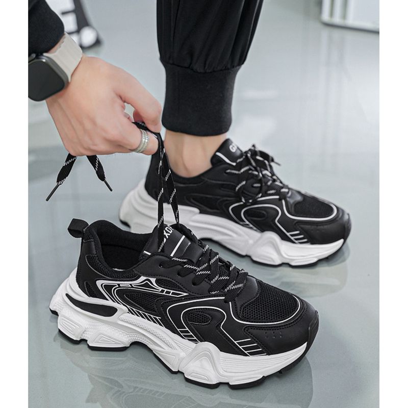 2024 Herbst neue Herren erhöhen Papa Trend leichte dicke Sohle bequeme Sportschuhe_voghion.com