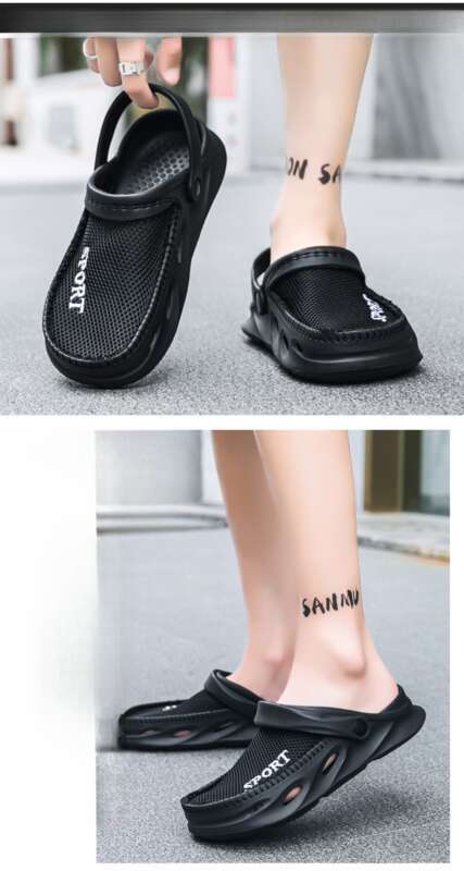 Men's Summer Outerwear, Soft Slippers Breathable, Non-slip, Thick Bottom Sandals For Sport And Casual,_voghion.com