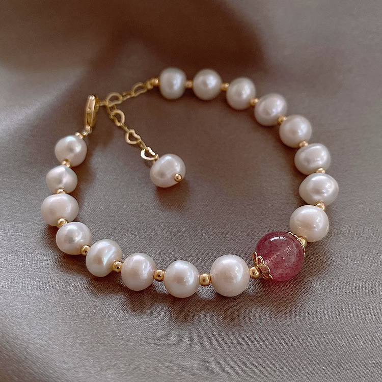 Bracelet en cristal de perles naturelles pour femmes, bijoux fantaisie, bracelet pour femmes_voghion.com