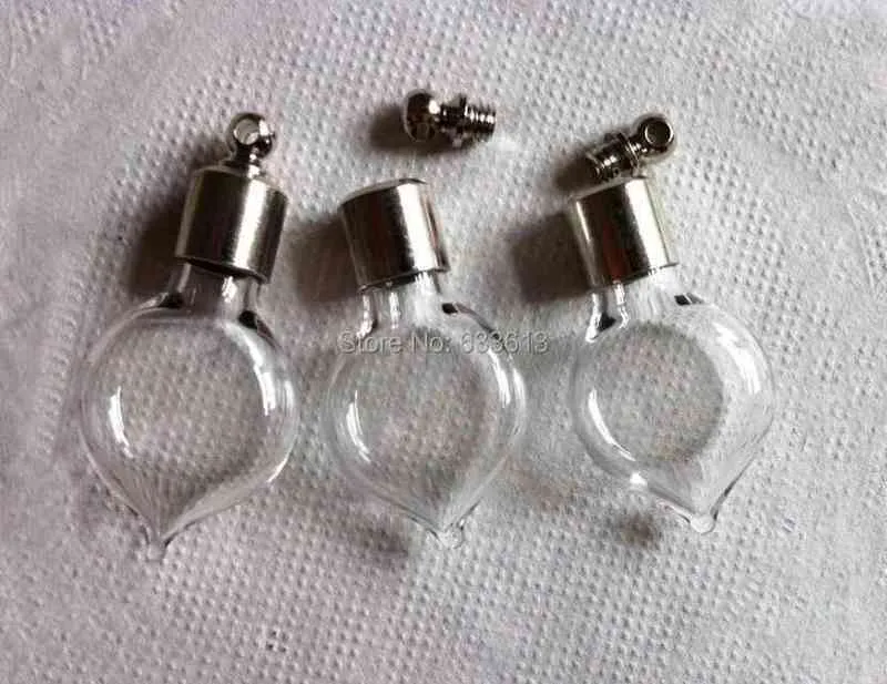 Lot de 50 tubes à vis 35 x 6 mm, pendentif en verre, cristal, médaillon de parfum, flacon de riz, bouchon à vis, breloque, bouteille de remplissage, G0927_voghion.com
