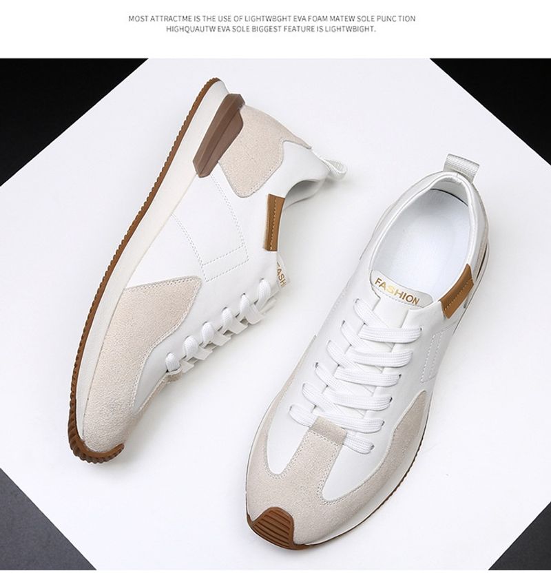 Schuhe Atmungsaktive Sommer Sneakers Casual Leder Kleine Weiße Herrenschuhe Sind Vielseitig_voghion.com
