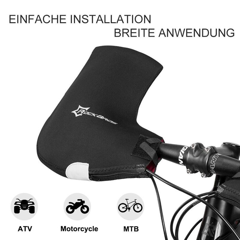 ROCKBROS Bicycle And Motorcycle Gloves, Hand Warmers, Windproof Handlebar Muffs_voghion.com