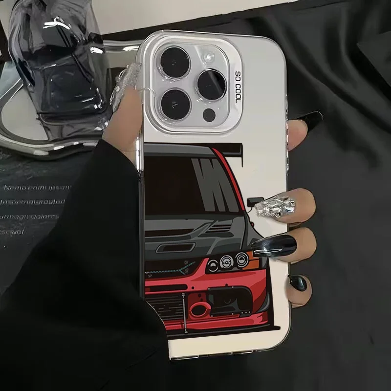 Capa rígida matte de carro esportivo jdm para iphone pro max_voghion.com