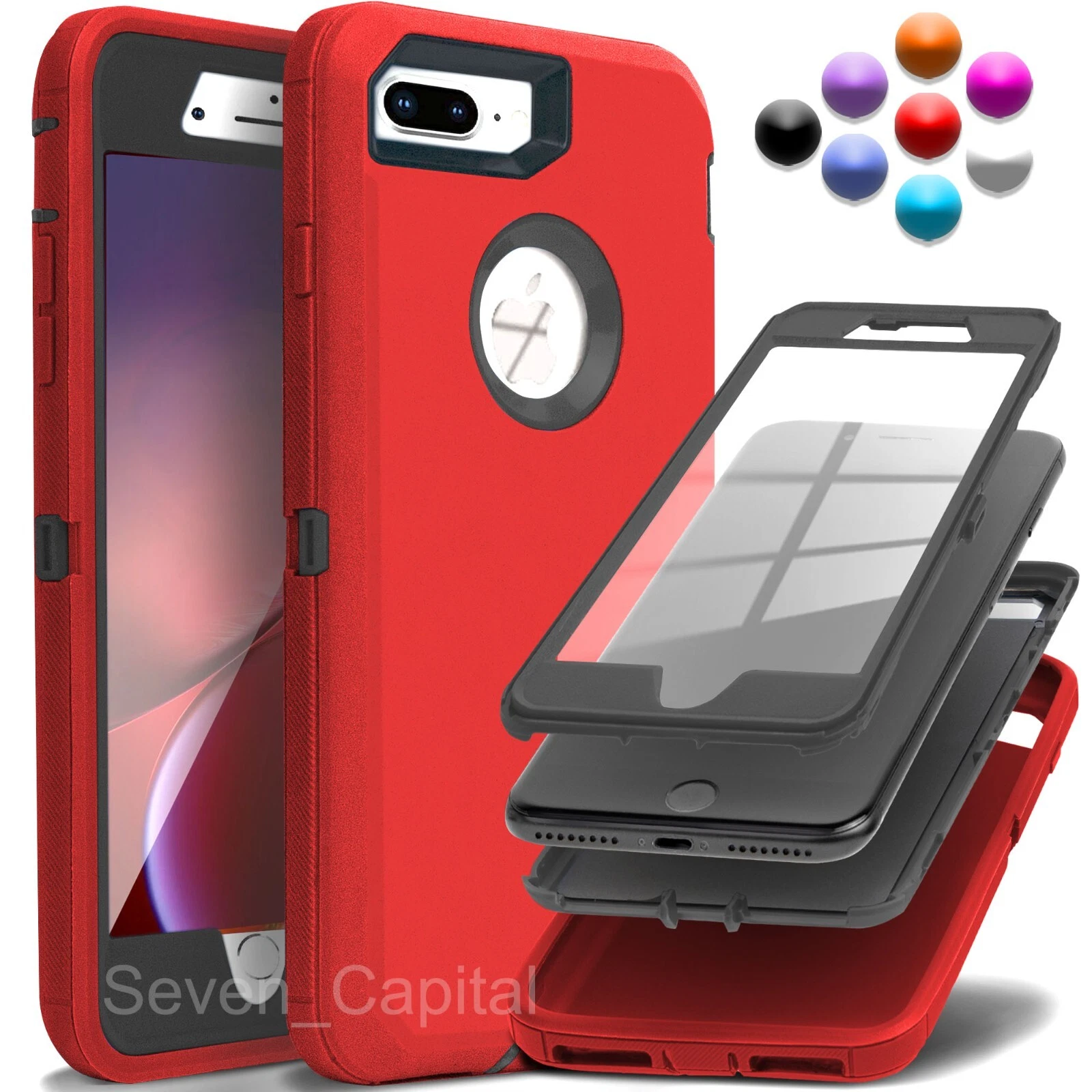 For IPhone 6 7 8 Plus SE 2 3 Protective Shockproof Cover Case + Screen Protector_voghion.com