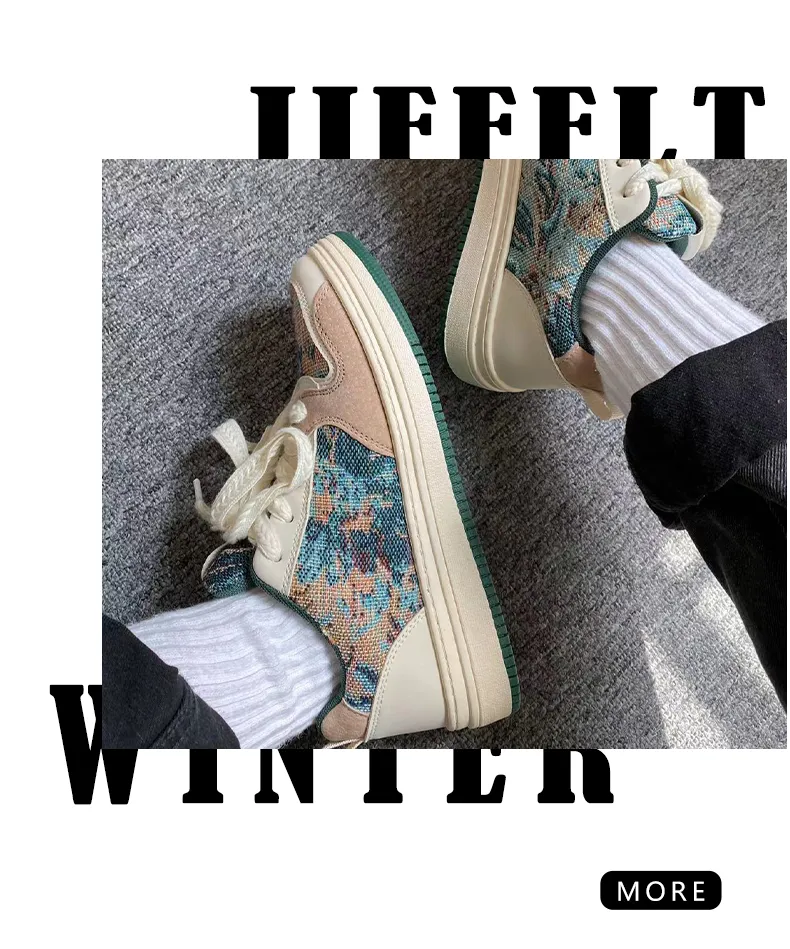 Jifffly Vintage Retro Graffiti Printed Canvas Shoes Men's Breathable Casual Loafers Women's Korean Trendy Mens Trainers_voghion.com