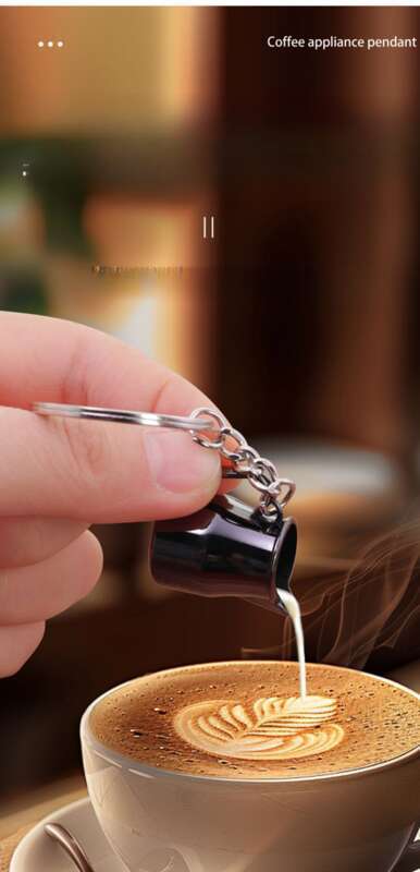 Pendentif clé de voiture en métal 3D, porte-clés ustensile à café, cadeau commémoratif d'anniversaire de magasin_voghion.com