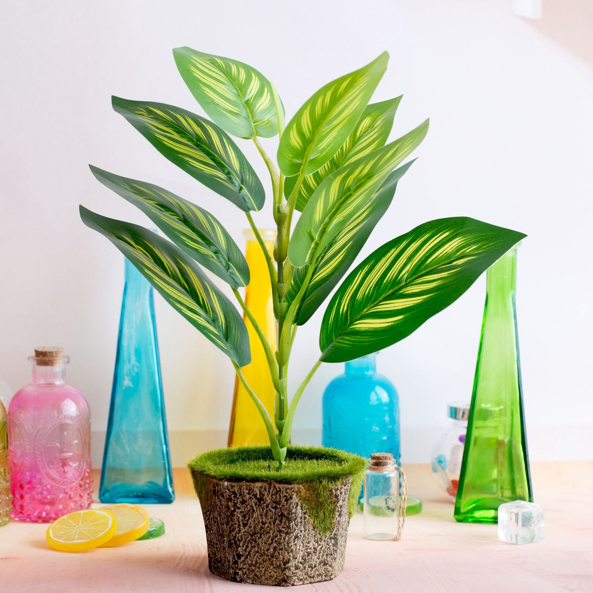 Simulare de gladiole, simulare de flori și plante verzi, simulare de pereți de plante, flori artificiale de nuntă și materiale pentru decorare_voghion.com