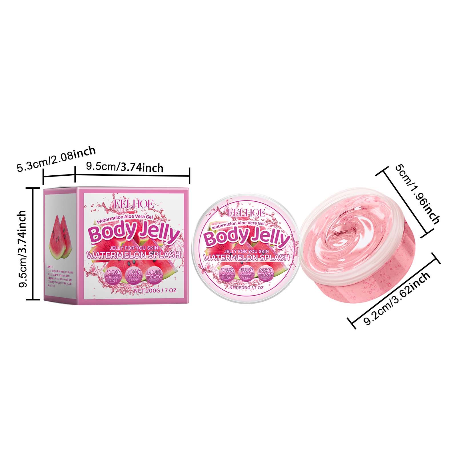 Eelhoe Body Gel Series, Moisturizing Body Care Moisturizing Oil Control Refreshing Skin Aloe Vera Gel_voghion.com