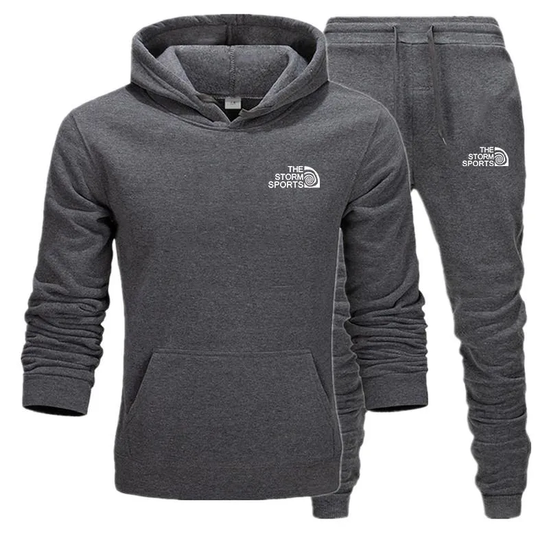 Zweiteiliges Set der Marke Tracuits für Herren mit Reißverschlussjacke, Jogginghose, Jogginganzug, Tracuit für Herren, Sportbekleidung, Kapuzenpullover, Hose, Herrenoberteil_voghion.com