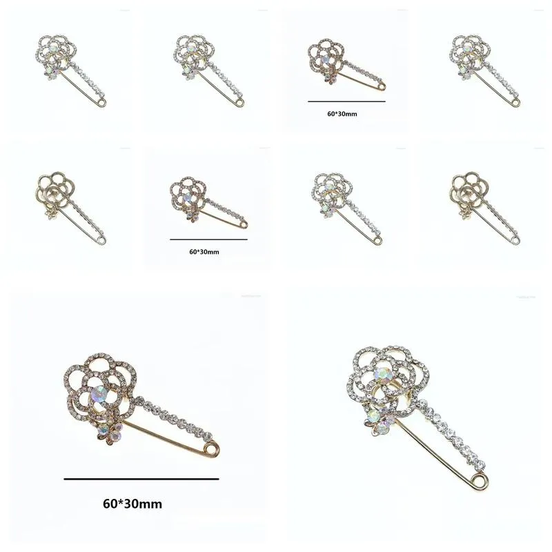 Pins, 50100Pcs Fancy Crystal Sparkly Clear Rhinestone With Butterfly Pin Decoration For Wedding Invitation Drop Delivery_voghion.com