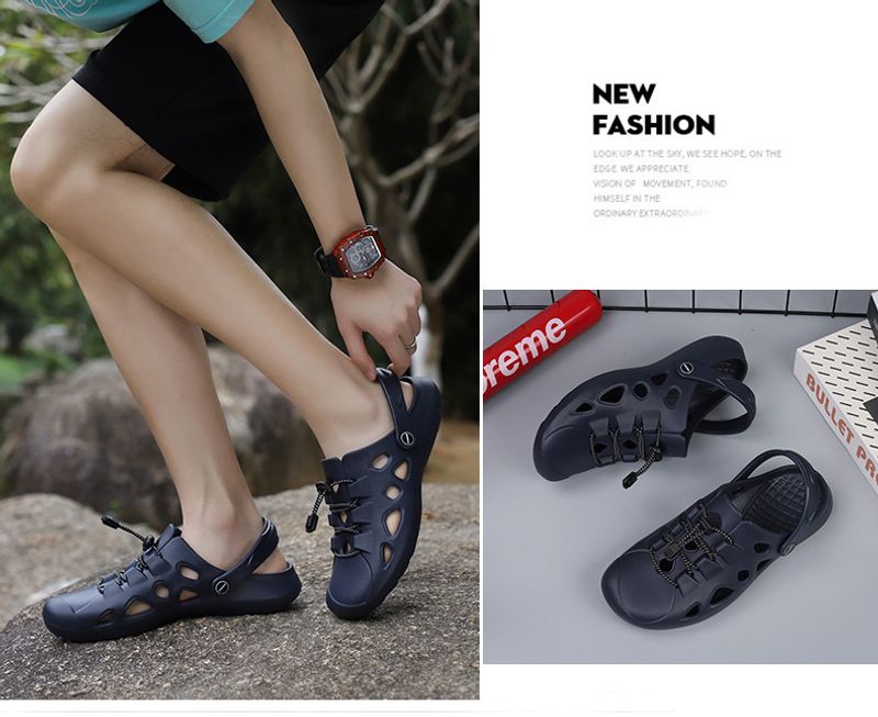 2023 new lace-up EVA outdoor hole soft trend summer beach shoes spot wholesale a generation of hair_voghion.com