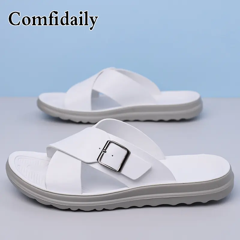 Leren heren slippers voor strand en casual gebruik_voghion.com