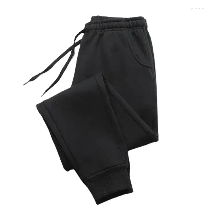 Pantaloni da uomo Pantaloni da uomo casual autunno inverno in pile Pantaloni da jogging da uomo Pantaloni da palestra sportivi alla moda Colore unito_voghion.com