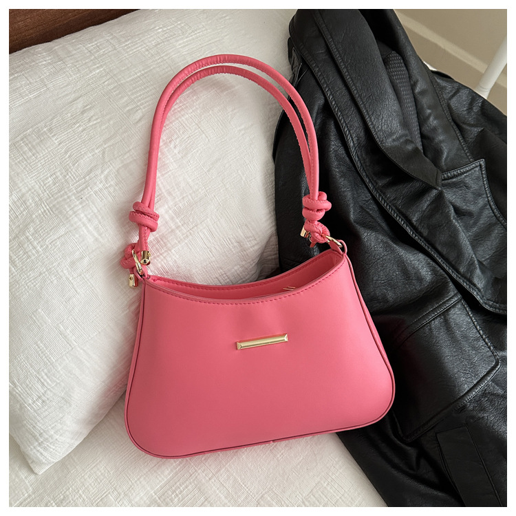 Popular Small Bag Women's Bag 2024 Spring New Versatile Small Square Bag Fashion Candy Color Single Shoulder Underarm Bag_voghion.com