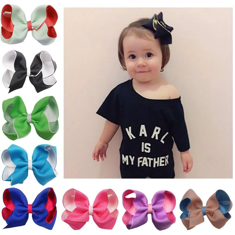 Lot de 20 nœuds à cheveux en ruban gros-grain double couche de 10 cm pour nouveau-nés, nourrissons, tout-petits et enfants (20_voghion.com