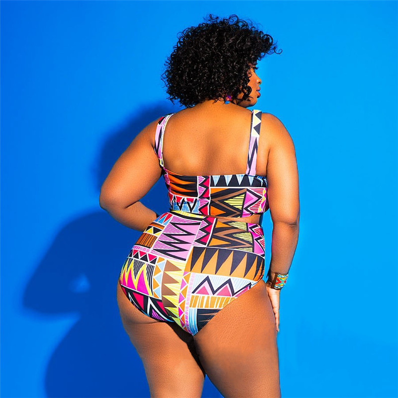Maillot de bain une pièce grande taille pour femme - Imprimé floral, taille haute, gainant le ventre, confortable et élégant, idéal pour la plage et la piscine_voghion.com