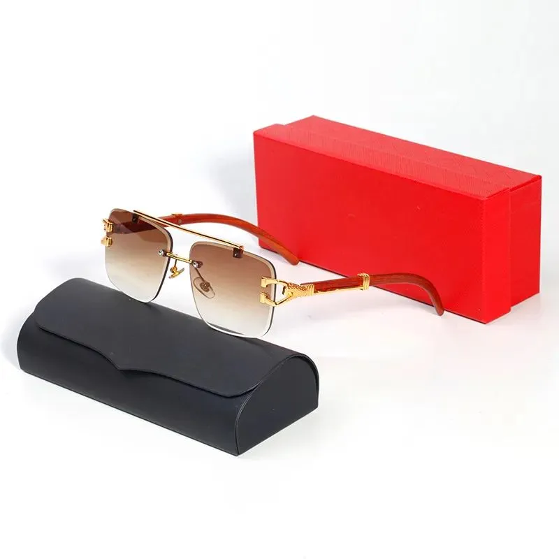 cart glasses man gradient Designer Sunglasses new eyeglass Full Frame eyeglasses Fashion Simple Big Square Gold UV400_voghion.com