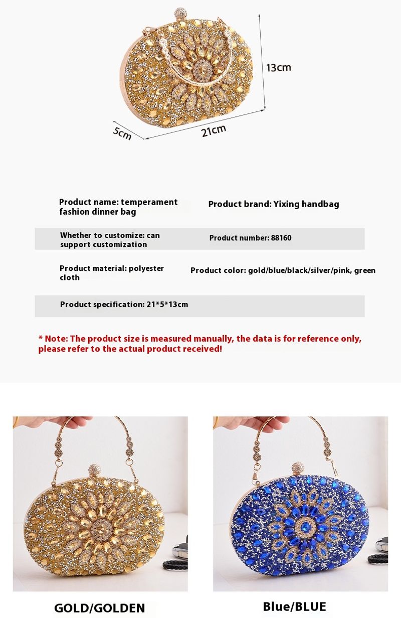 Popular Suower Fashionable Banquet Handbag Evening Dress Dia Set European And American Party Bag_voghion.com