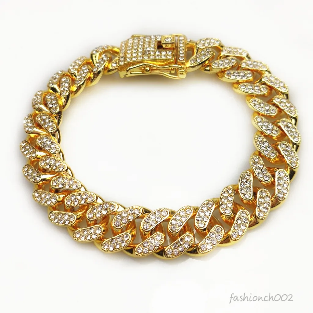 Set Miami Cuban High Jewelry Bangle Bracciale rotondo VVS Moissanite Diamond Link Oro bianco 10K_voghion.com