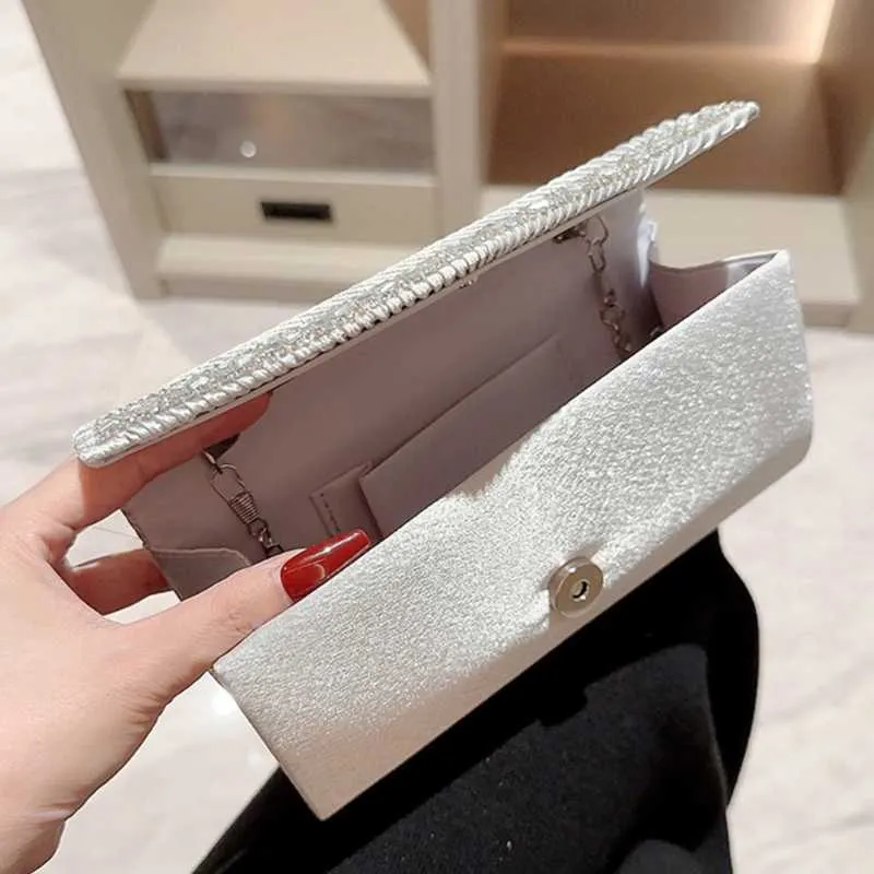 Stilvolle Damen Plissee Abend Clutch Handtasche Schulter Umhängetaschen Hochzeit Abschlussball Party Geldbörse mit Abnehmbarem_voghion.com