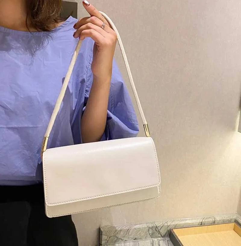 Yeni Moda Kadın Omuz Çantaları Basit Düz Renk Koltuk Altı El Çantası El Çantası El Çantası ClutchC241104_voghion.com