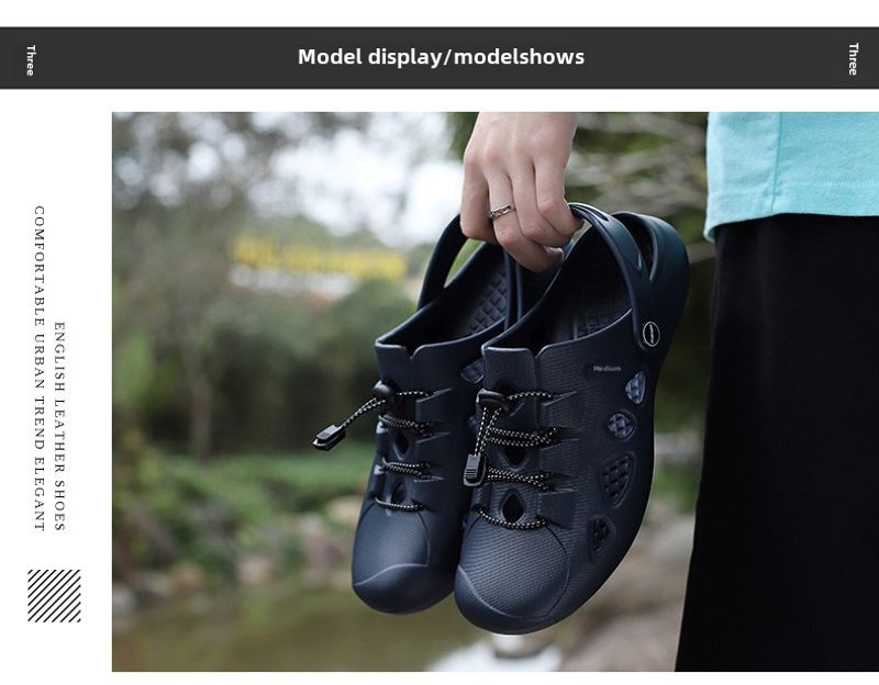 2023 new lace-up EVA outdoor hole soft trend summer beach shoes spot wholesale a generation of hair_voghion.com