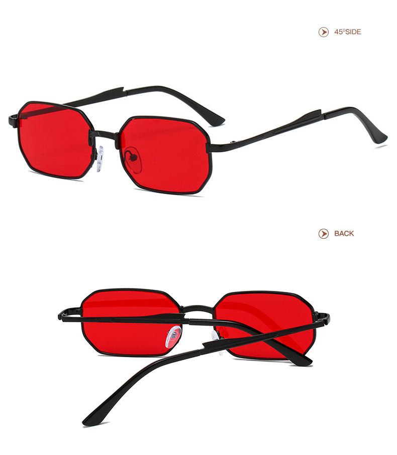 Moda Uomo stretto moda rettangolo donna metallo occhiali da sole di marca di lusso 2024 Classico Oculos Masculino lenti UV400_voghion.com