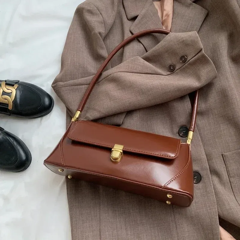 Pod pachami francuska torebka w stylu vintage 2021 kobiet markowe torby moda damska pojedyncza torba na ramię klasyczne kopertówki_voghion.com