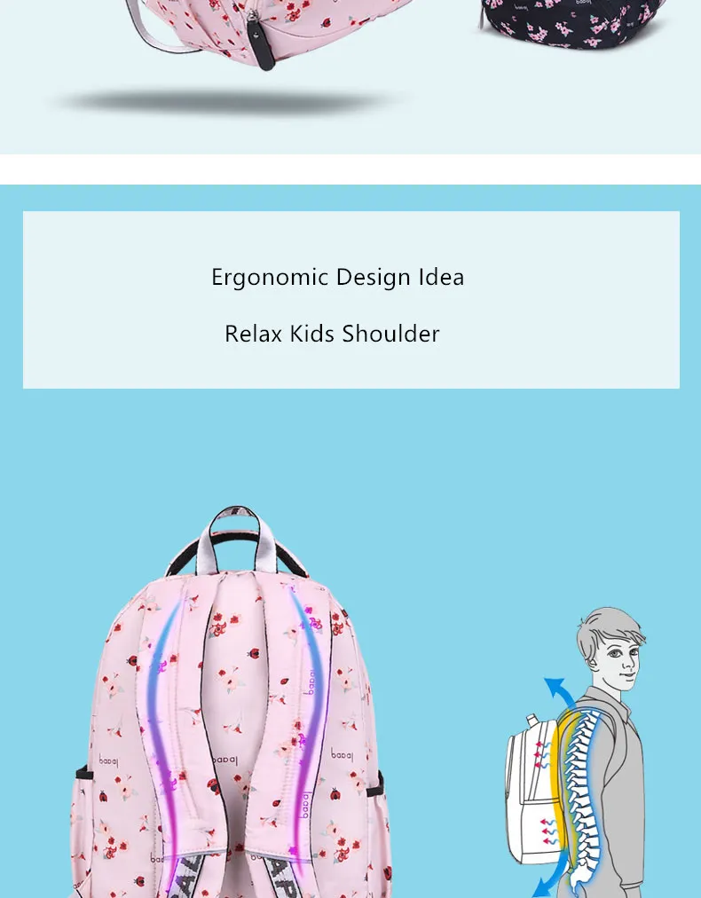 Kids Waterproof For Girls School Bags Children Backpacks Schoolbag Cute Ballon Printing Laptop Backpack_voghion.com