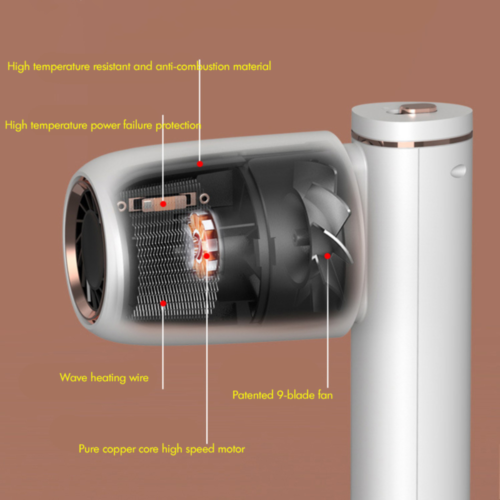 Asciugacapelli senza fili da 36 V, asciugacapelli portatile leggero da 400 W, caldo e freddo con base di ricarica, concentratore per viaggi e casa_voghion.com